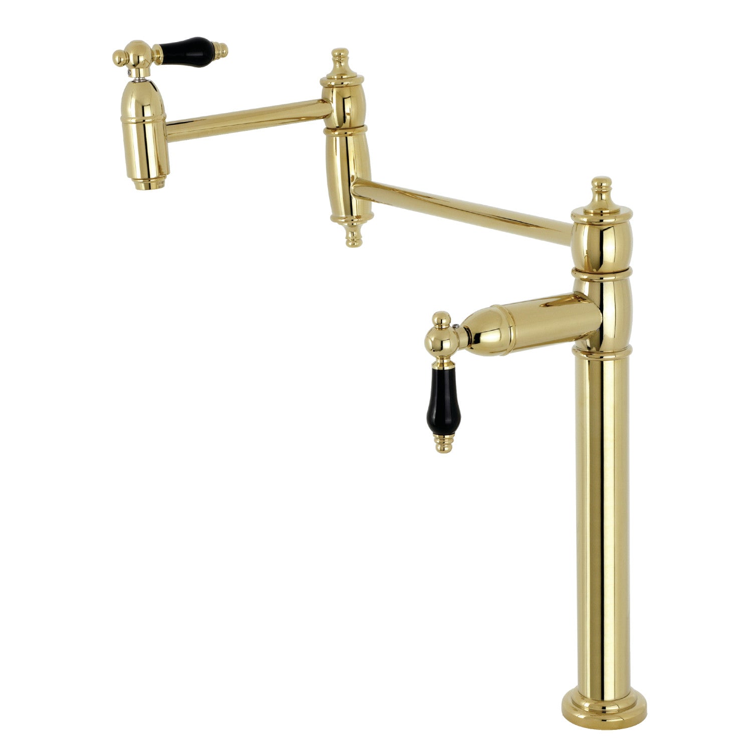 Kingston Heirloom KS3702PKL - Duchess Two-Handle 1-Hole Deck Mount Pot Filler Faucet, Polished Brass — image 1